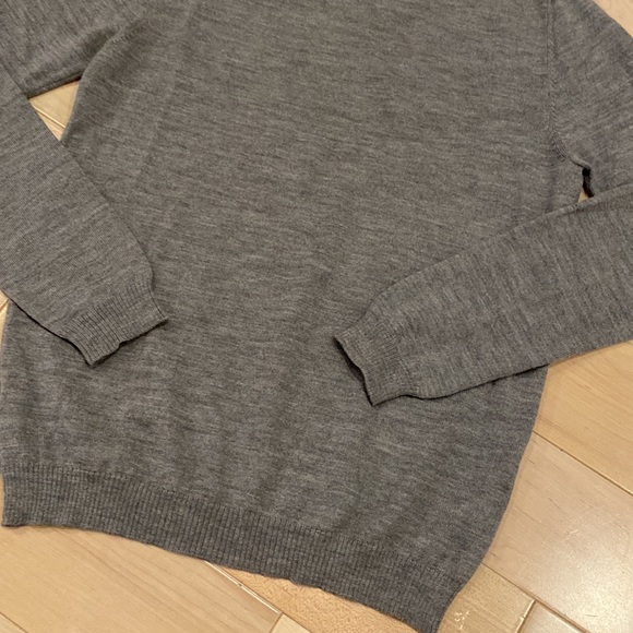 DAL LAGO Italian soft thin merino wool stretch grey sweater - Picture 9 of 9